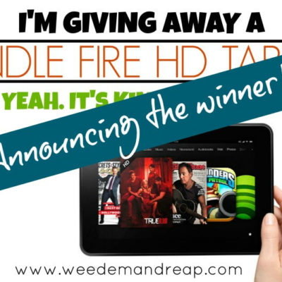 Winner of the Kindle HD Tablet Giveaway!