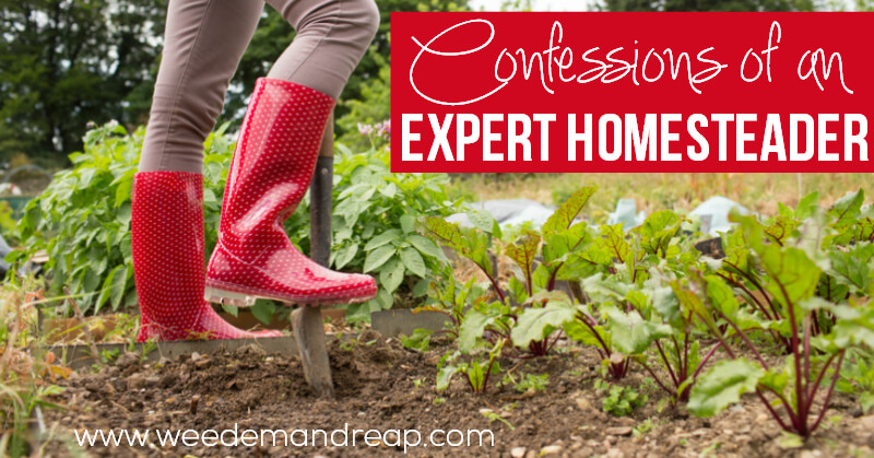Confessions of an Expert Homesteader | Weed 'Em and Reap