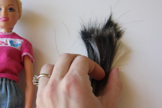 How to Fix ruined Barbie hair.