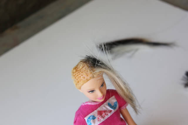 How to Fix ruined Barbie hair.