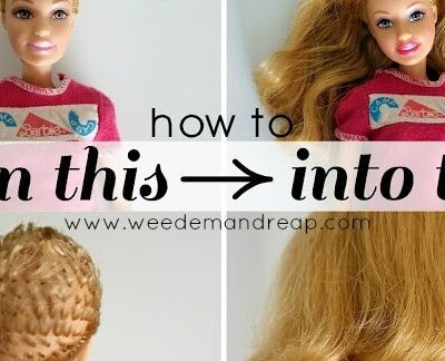 How to Fix ruined Barbie hair.