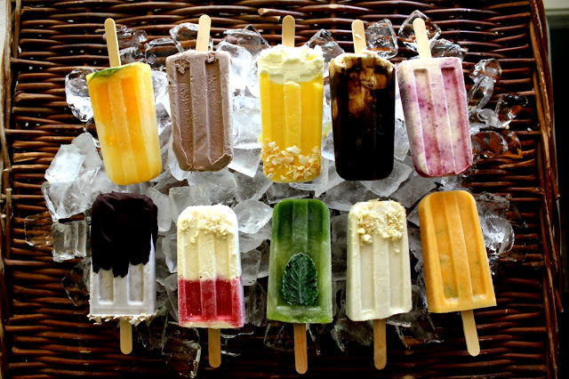 ten homemade popsicles