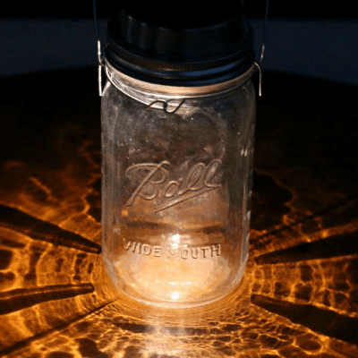 How to make a Mason Jar Solar Lamp!
