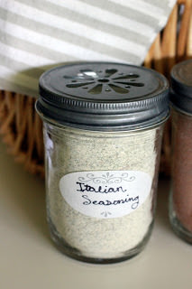 jar of homemade Italian seasoning mix