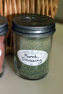 jar of homemade ranch dressing mix