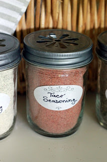 jar of homemade taco seasoning