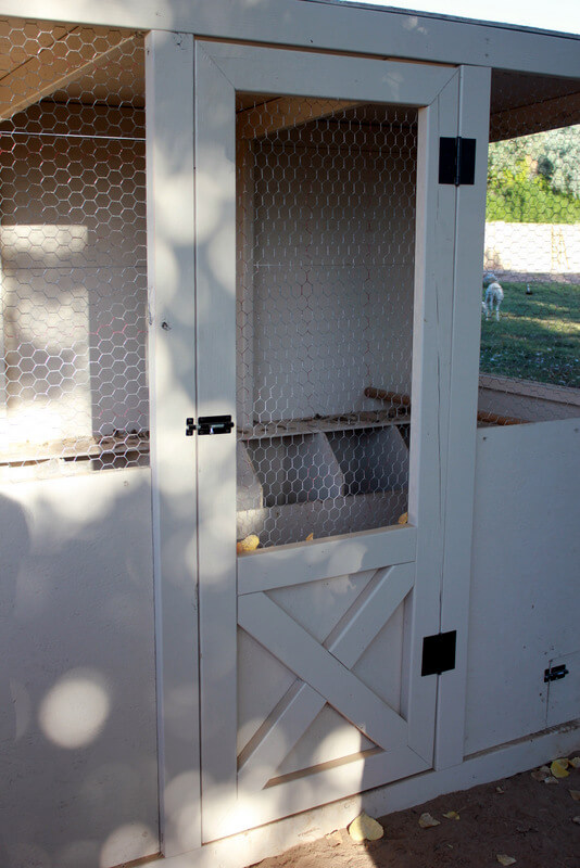 white chicken coop