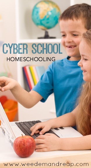 Kids doing homeschooling work