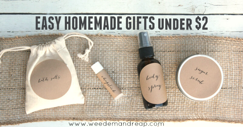 Easy Homemade Gifts Under $2