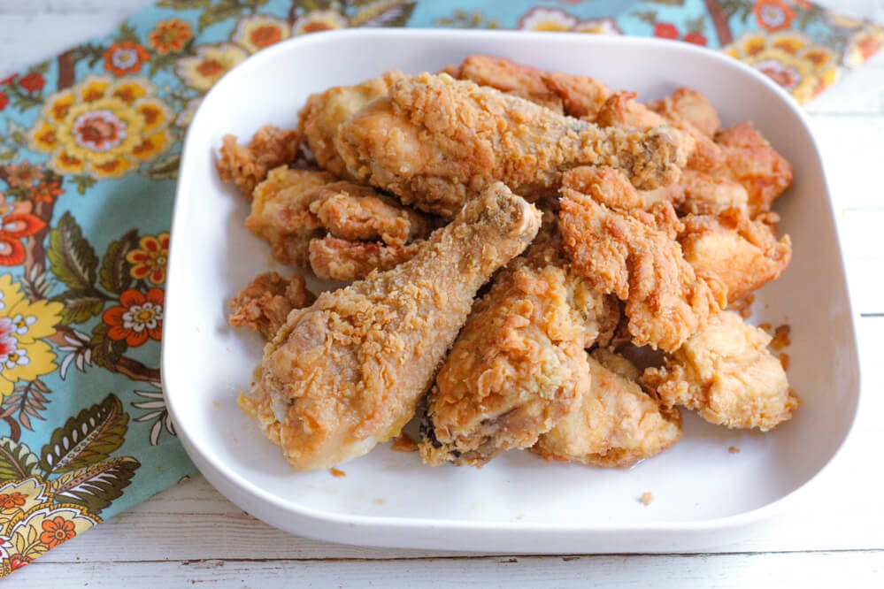 plate of friend chicken