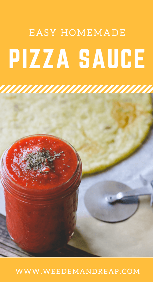 Closeup of homemade pizza sauce