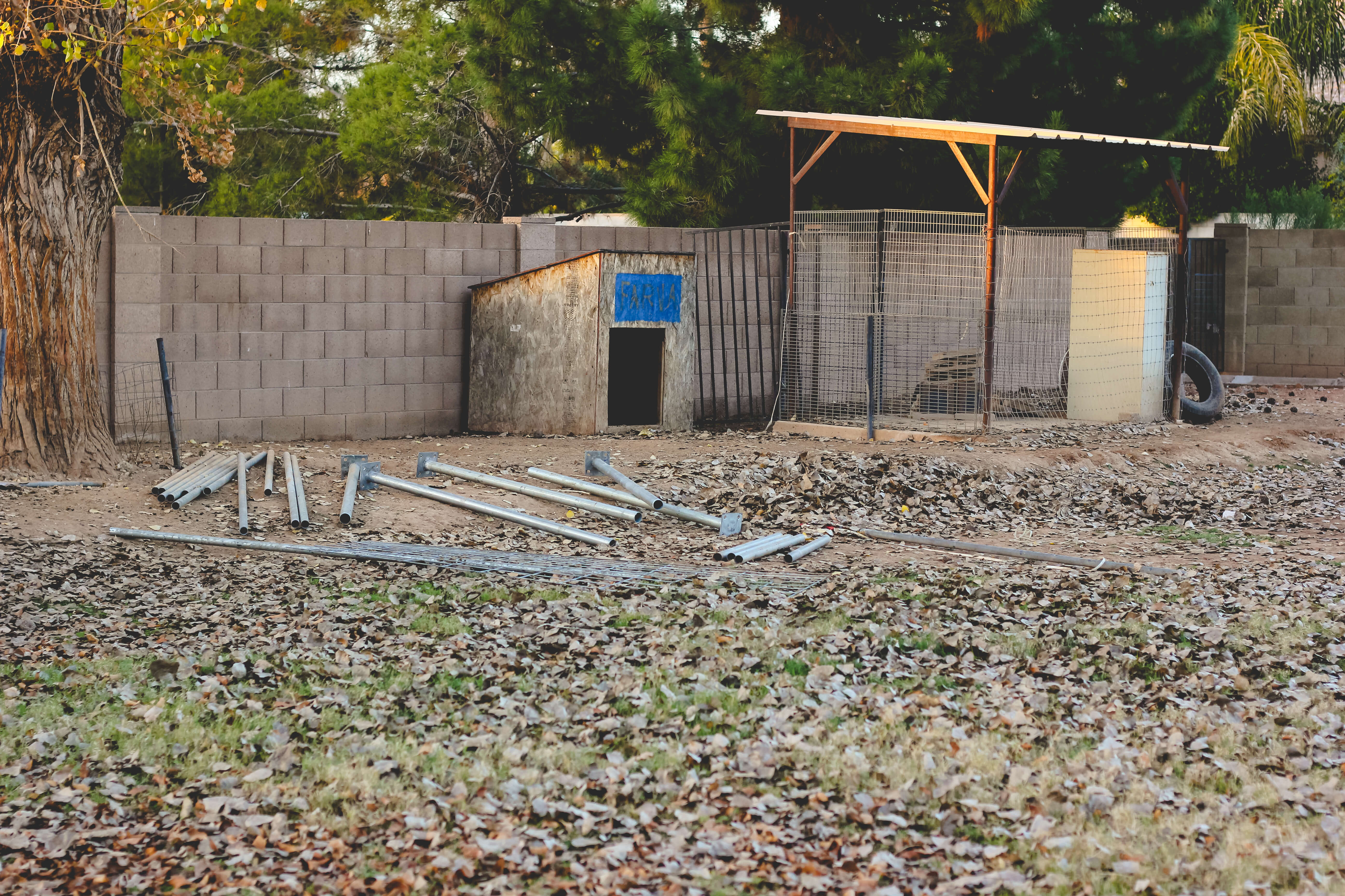 Poles for goat pens