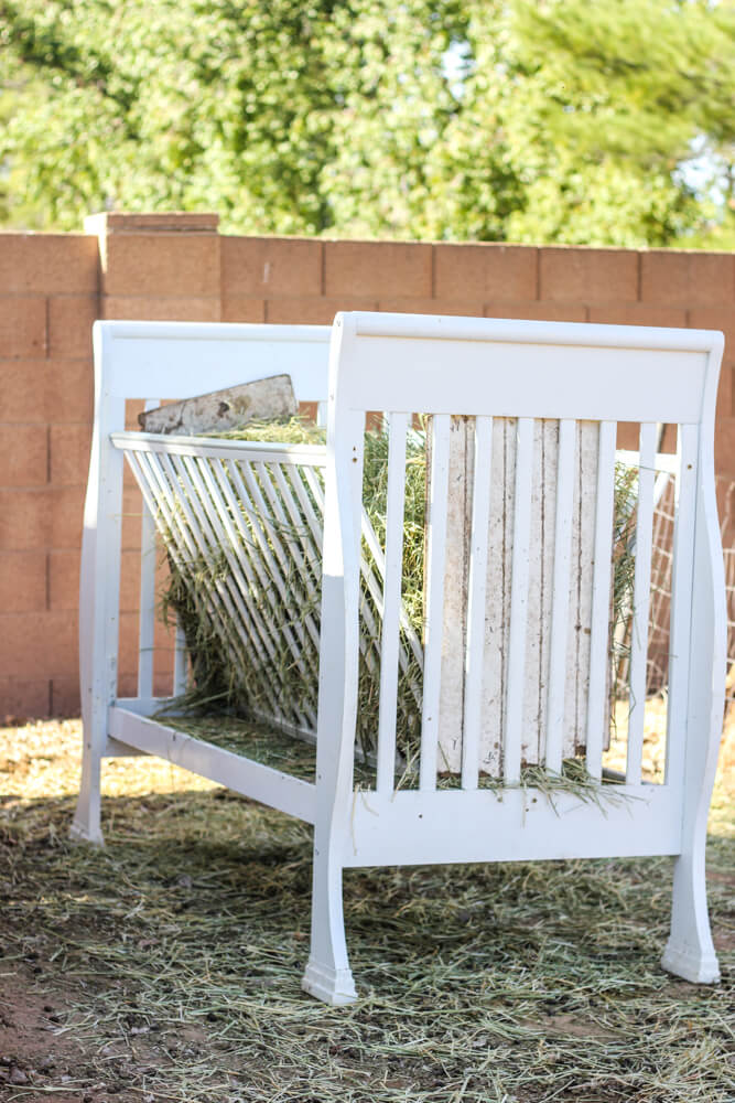 DIY and homemade crib hay feeder