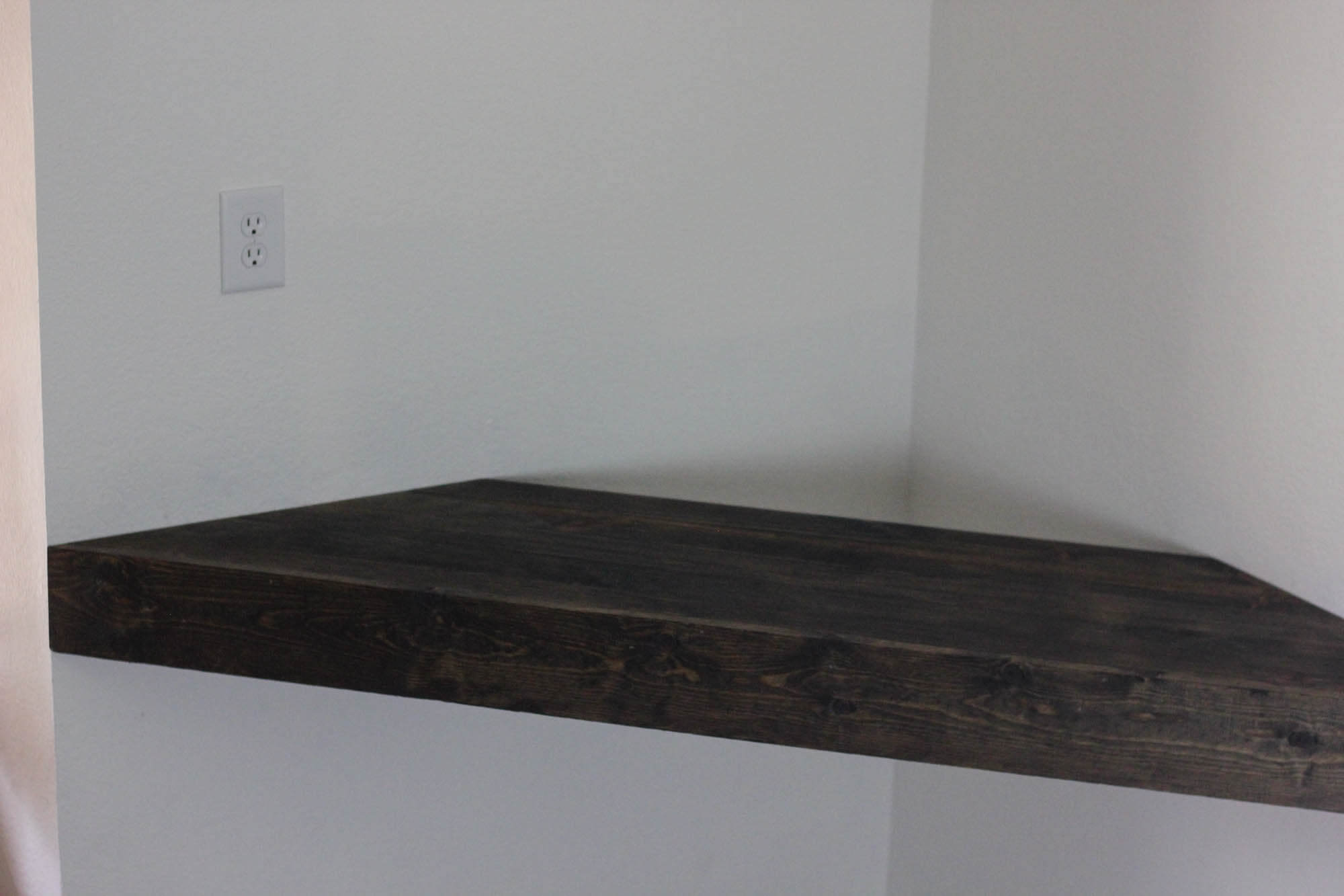 DIY Corner Floating Shelf - Finished Project